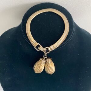 Vintage 1960's Signed CORO Gold Tone Rope Iconic Charm Bracelet